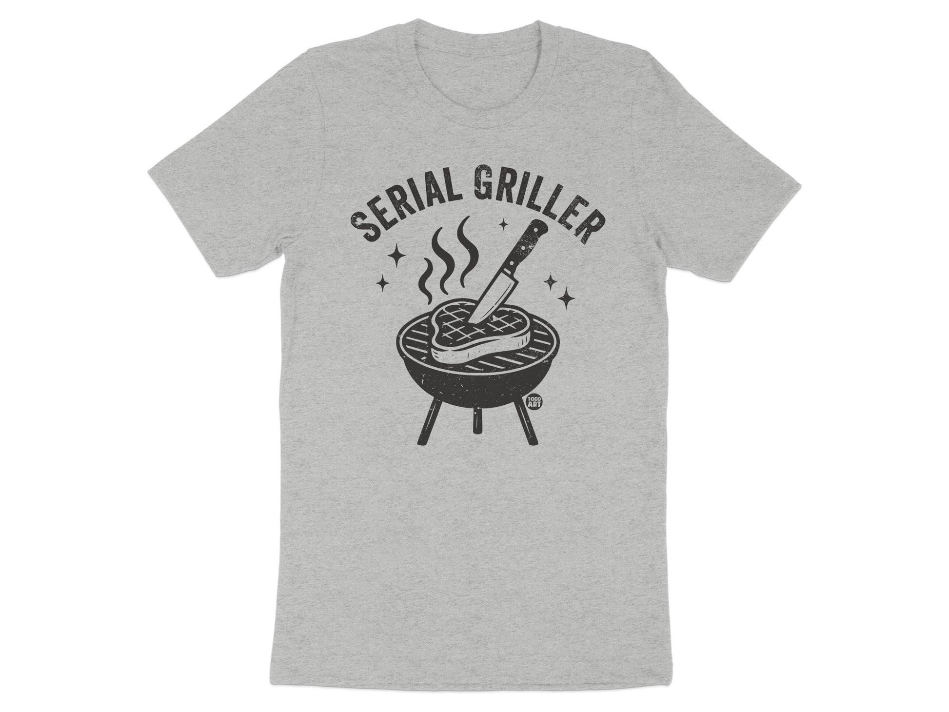 Serial Griller Graphic Tee Shirt Fun Cooking Product