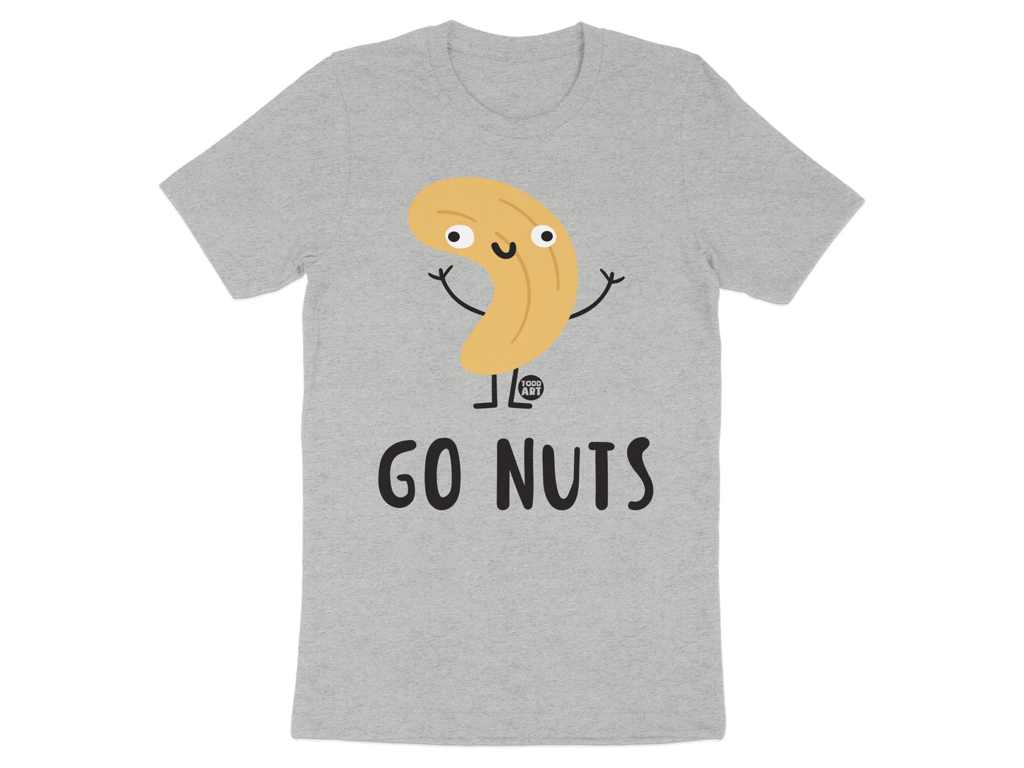 Funny Go Nuts Character Design T-Shirt