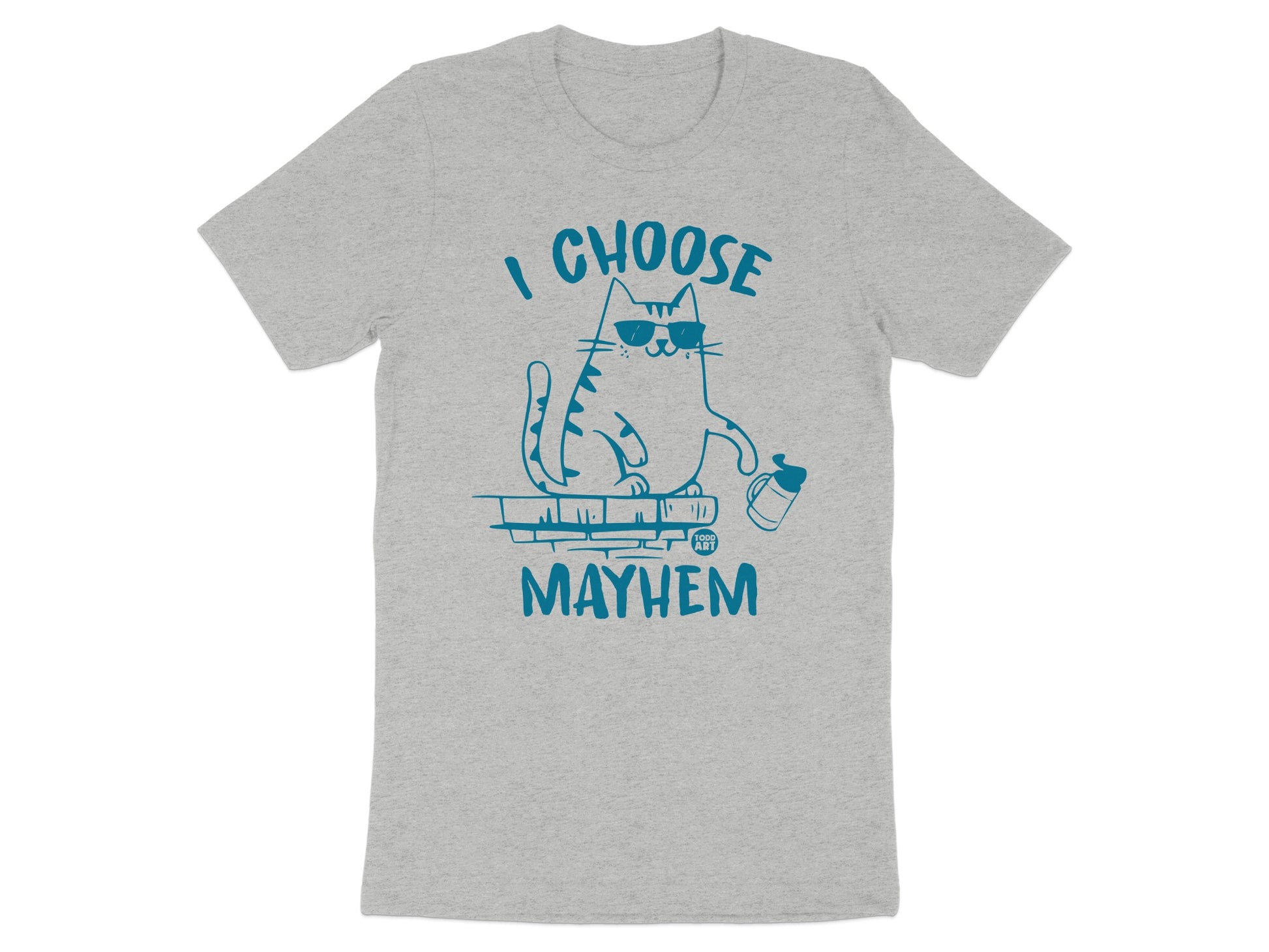 I Choose Mayhem Cat Graphic T-Shirt product type