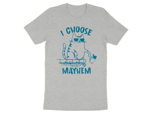 I Choose Mayhem Cat Graphic T-Shirt product type