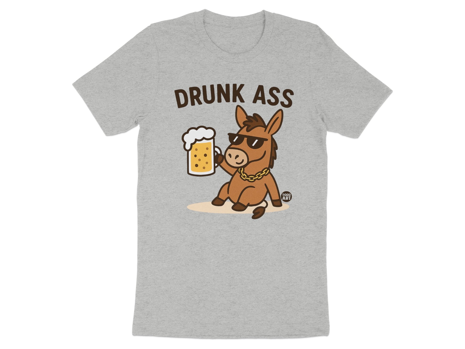 Drunk Ass With Beer Novelty Graphic T-shirt product type