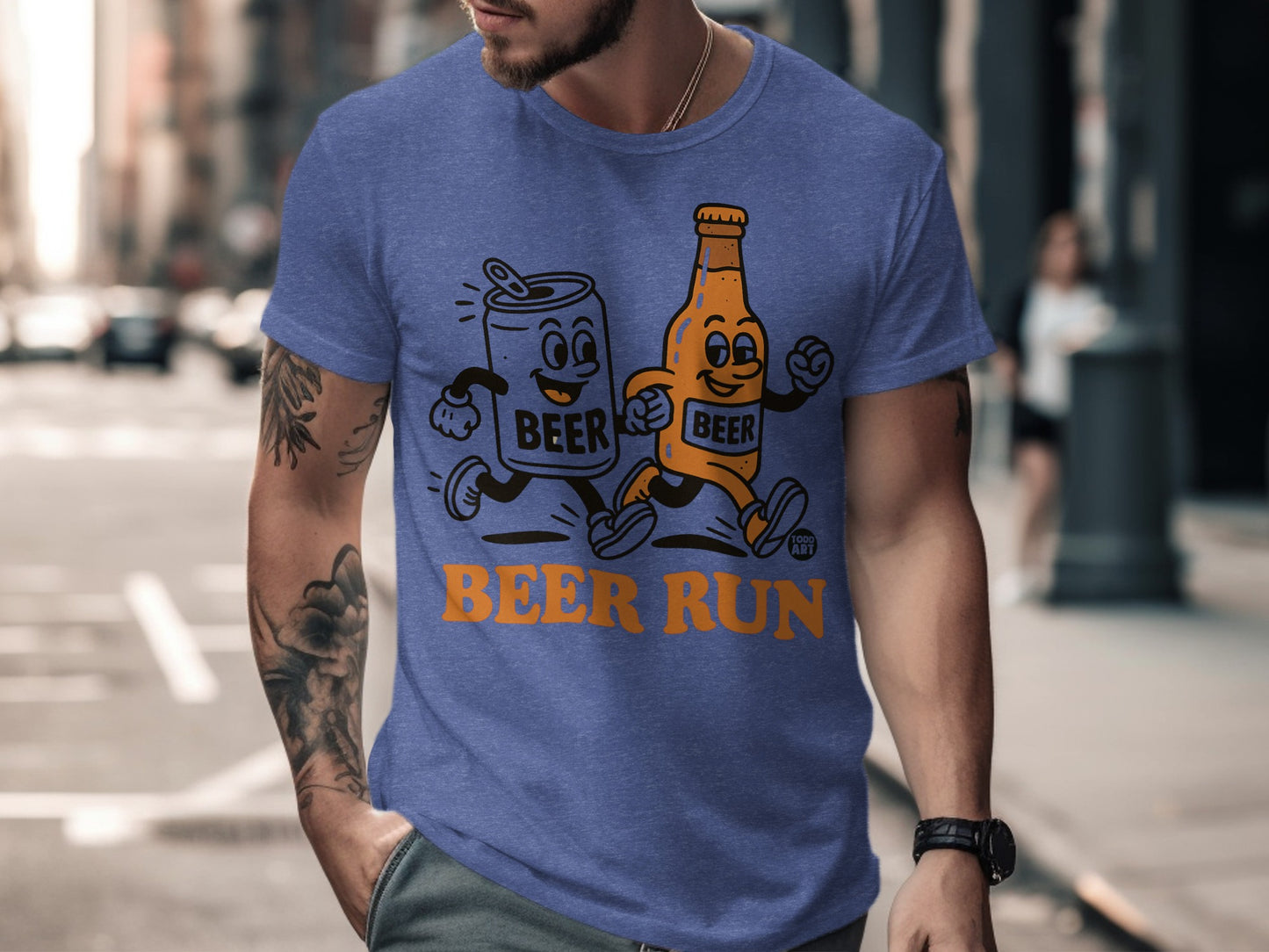 Beer Run Graphic T-Shirt Casual Unisex Product