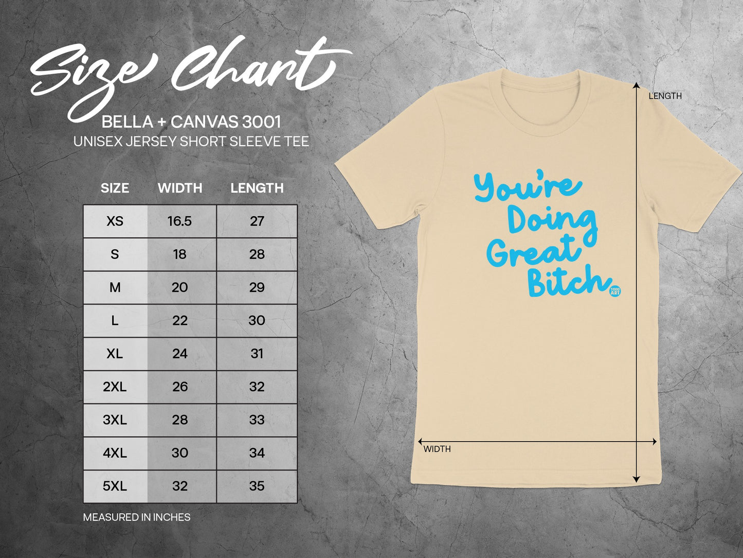 You're Doing Great Bitch Unisex Jersey Short Sleeve Tee product