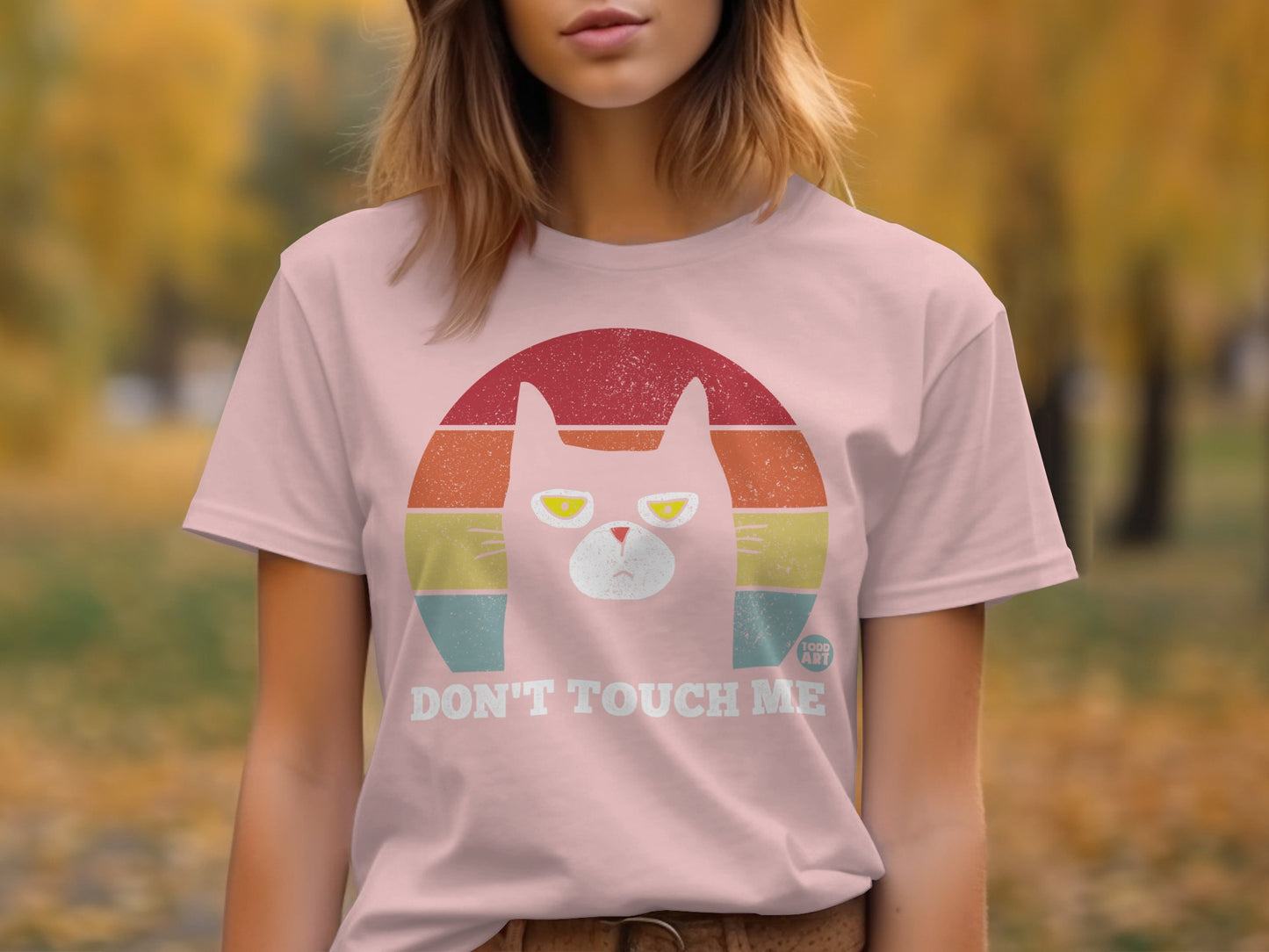 Don't Touch Me Rainbow Cat Graphic T-Shirt product