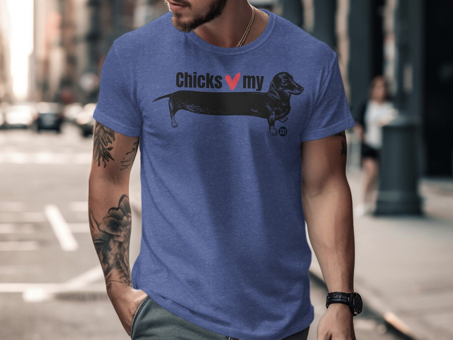 Chicks Love My Dachshund Funny Graphic T-shirt product
