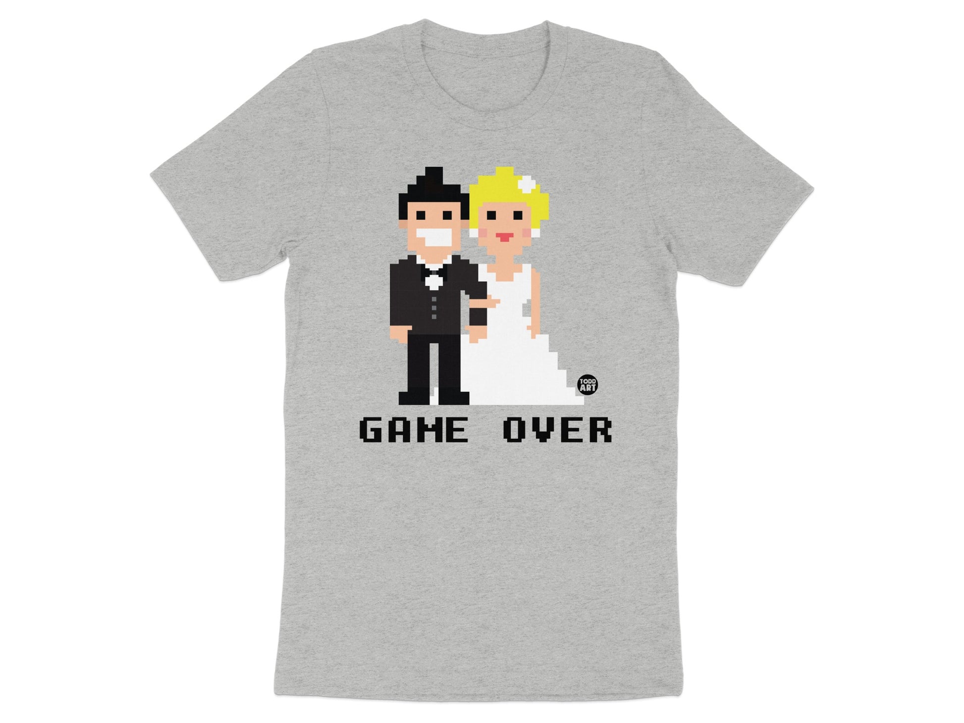 Game Over Pixel Art Wedding T-Shirt product type