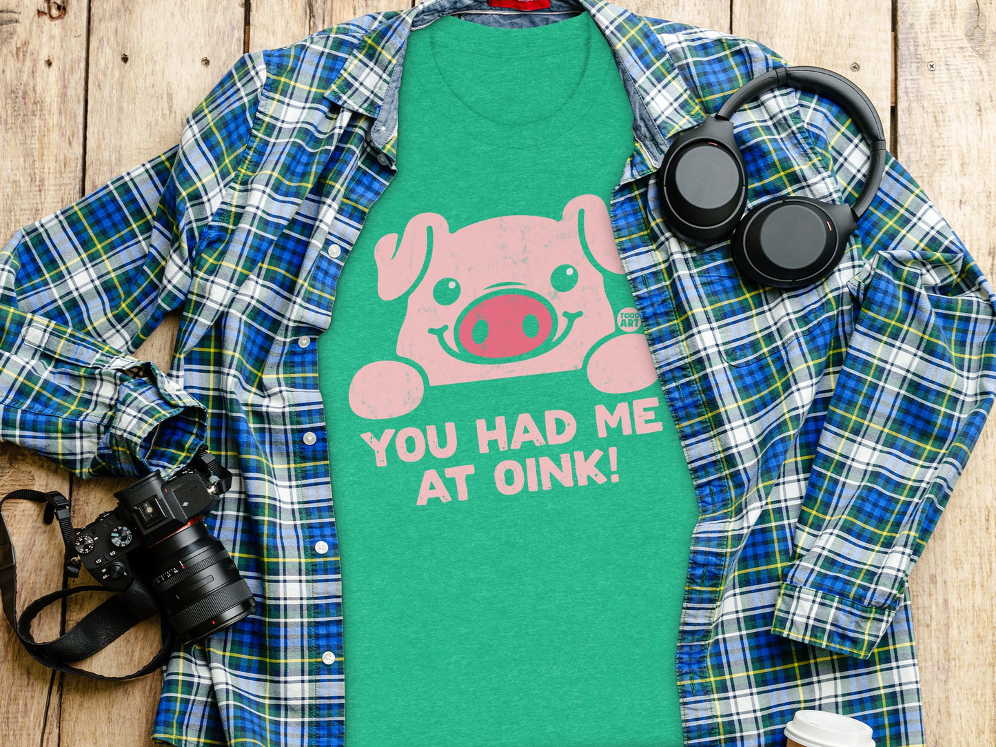 You Had Me At Oink Cute Pig Graphic Tee Shirt
