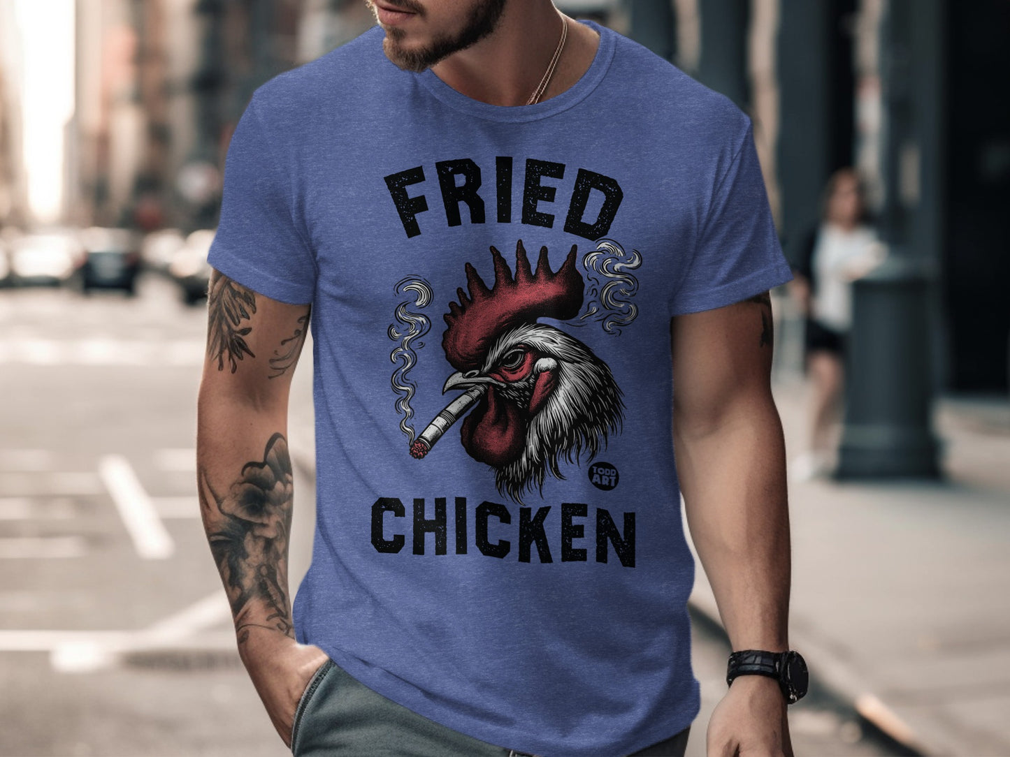 Fried Chicken Smoking a Cigar T-shirt