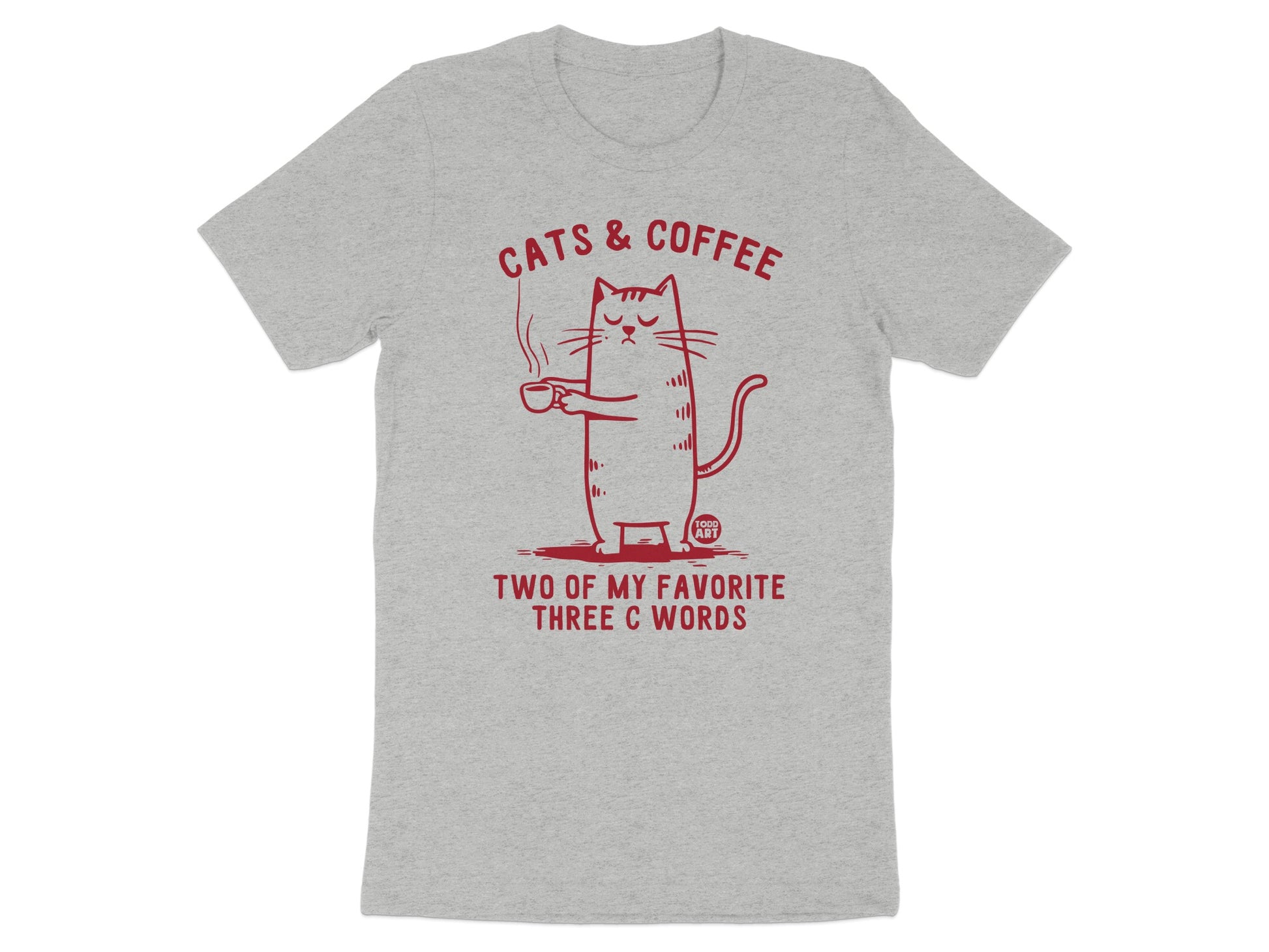 Cats and Coffee Funny Graphic T-Shirt product type