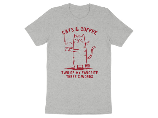 Cats and Coffee Funny Graphic T-Shirt product type