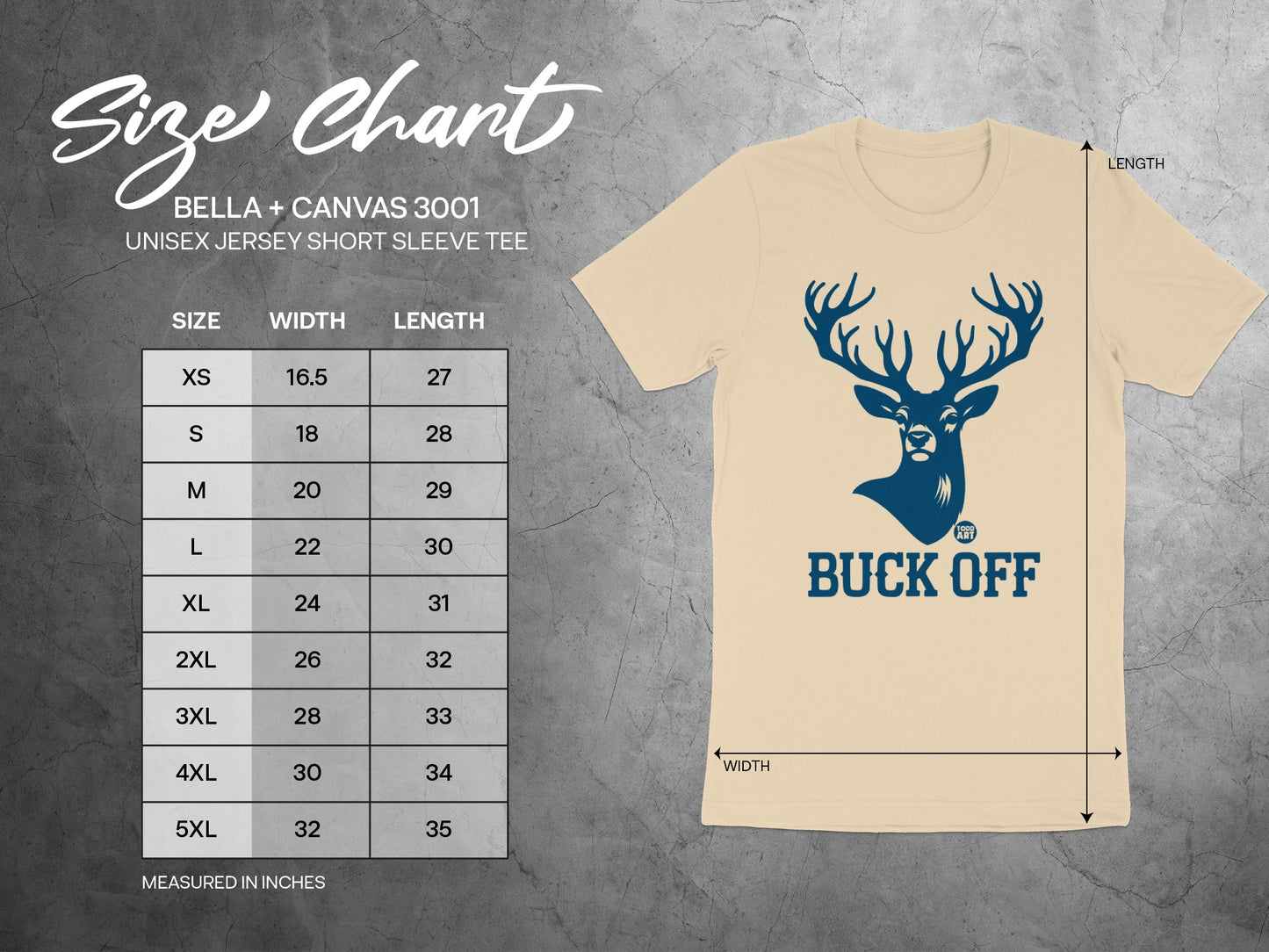 Funny Deer Buck Off Graphic Unisex Tee Shirt product type