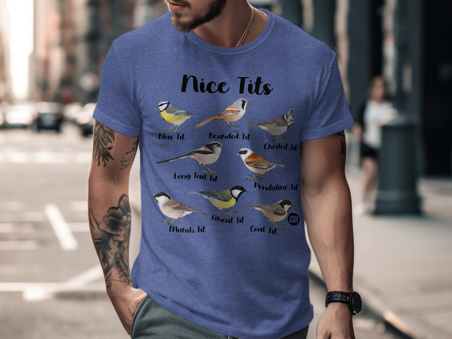 Nice Tits Bird Graphic Tee Shirt product type
