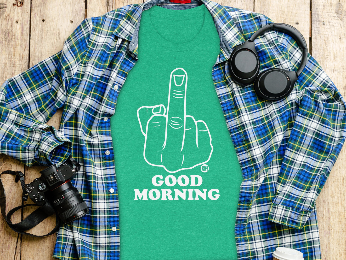 Good Morning with Funny Hand Gesture T-Shirt product