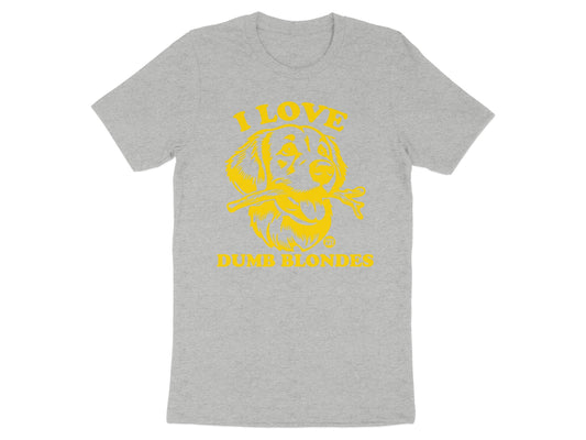 I Love Dumb Blondes Dog Graphic Print T-Shirt product