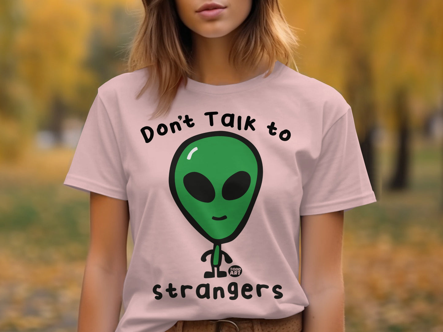 Don't Talk to Strangers Alien Graphic Shirt product