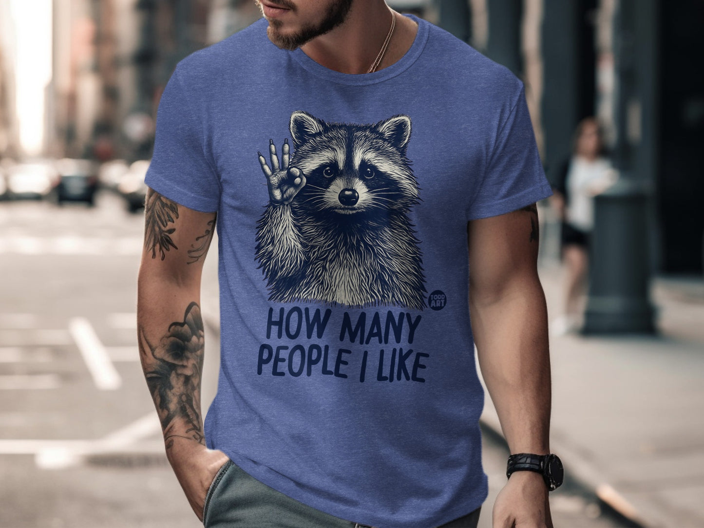How Many People I Like Raccoon Graphic T-shirt