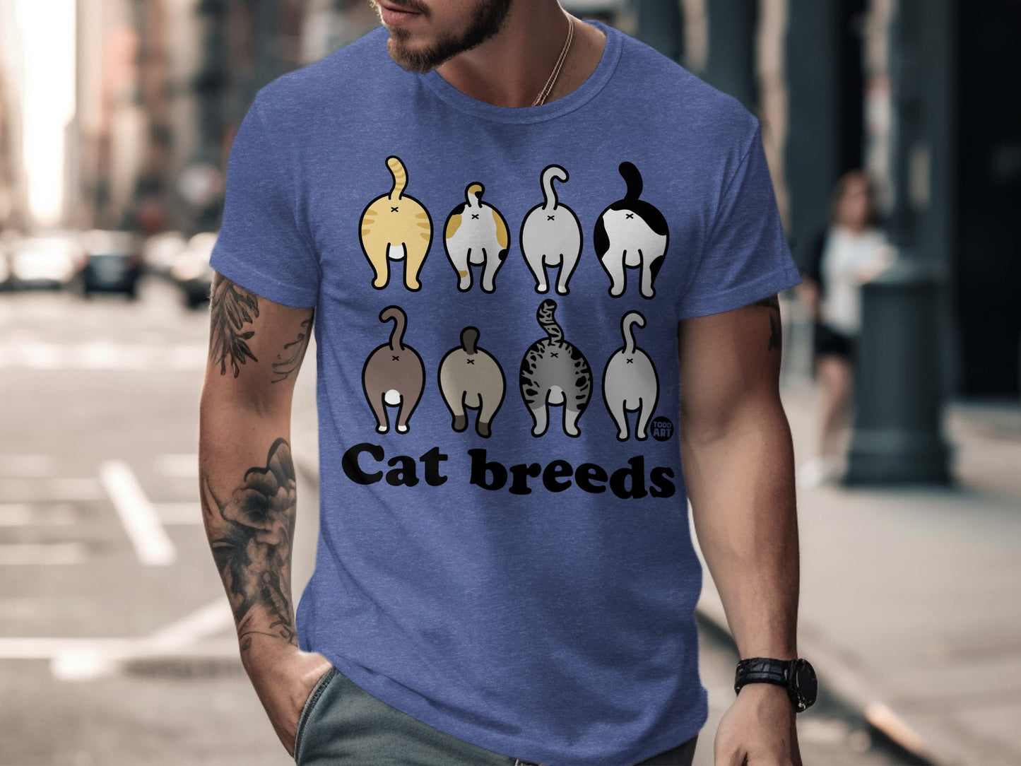 Cat Breeds Funny Graphic Print Men's T-Shirt product