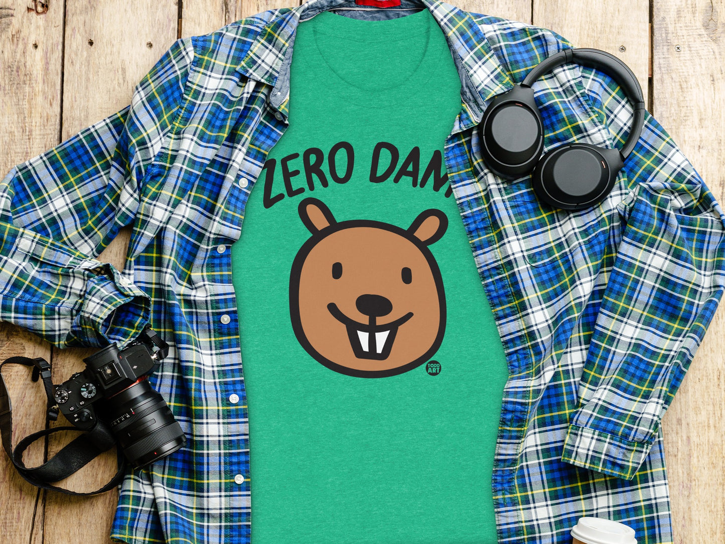 Zero Dam Funny Graphic Humor Beaver T-shirt product