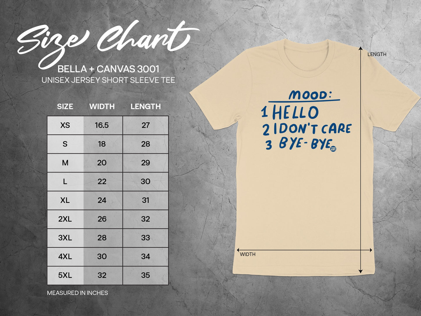 Mood Hello I Don't Care Bye Bye Design Tee product