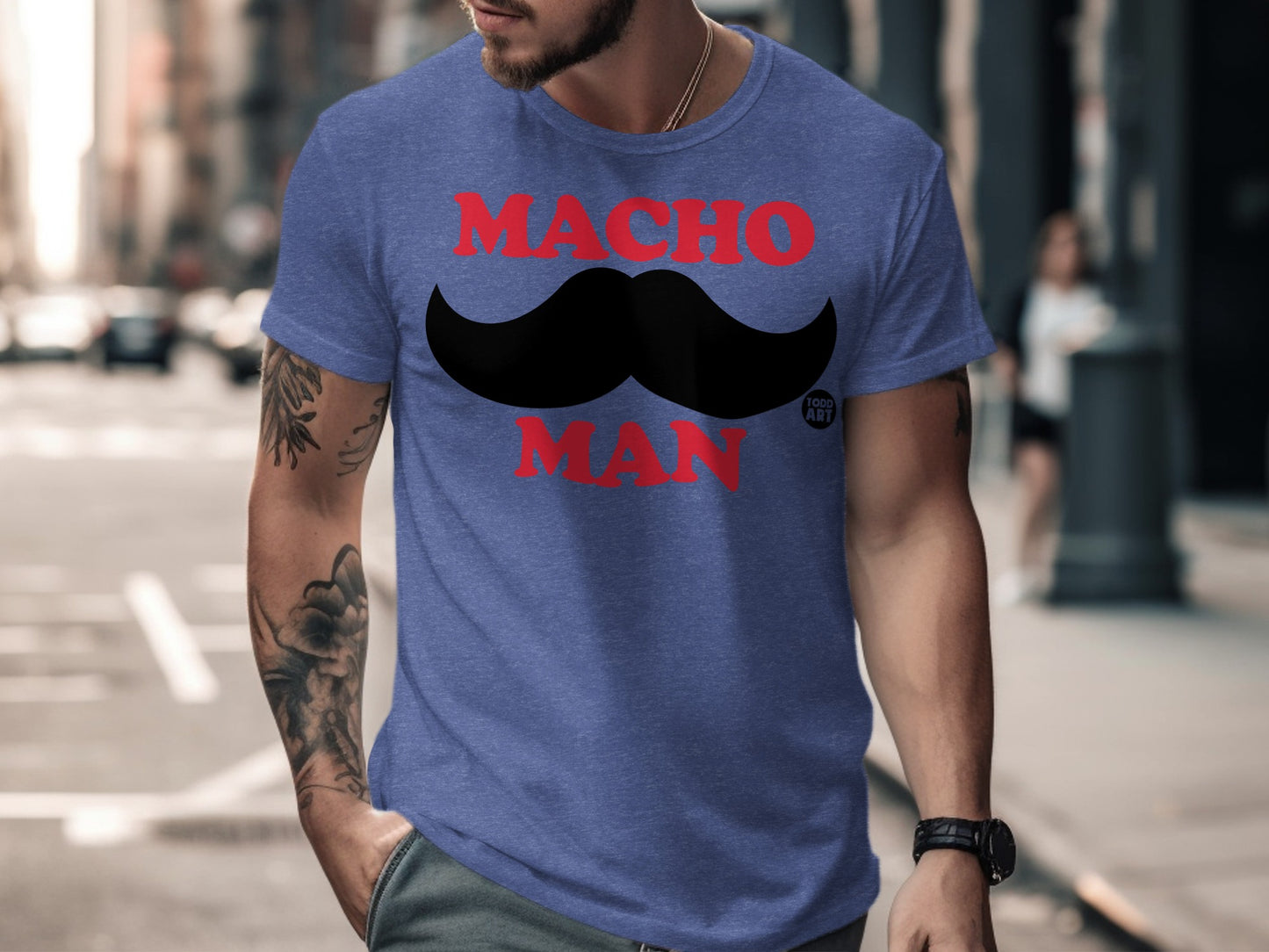 Macho Man Graphic Print Casual Daily Wear T-shirt product