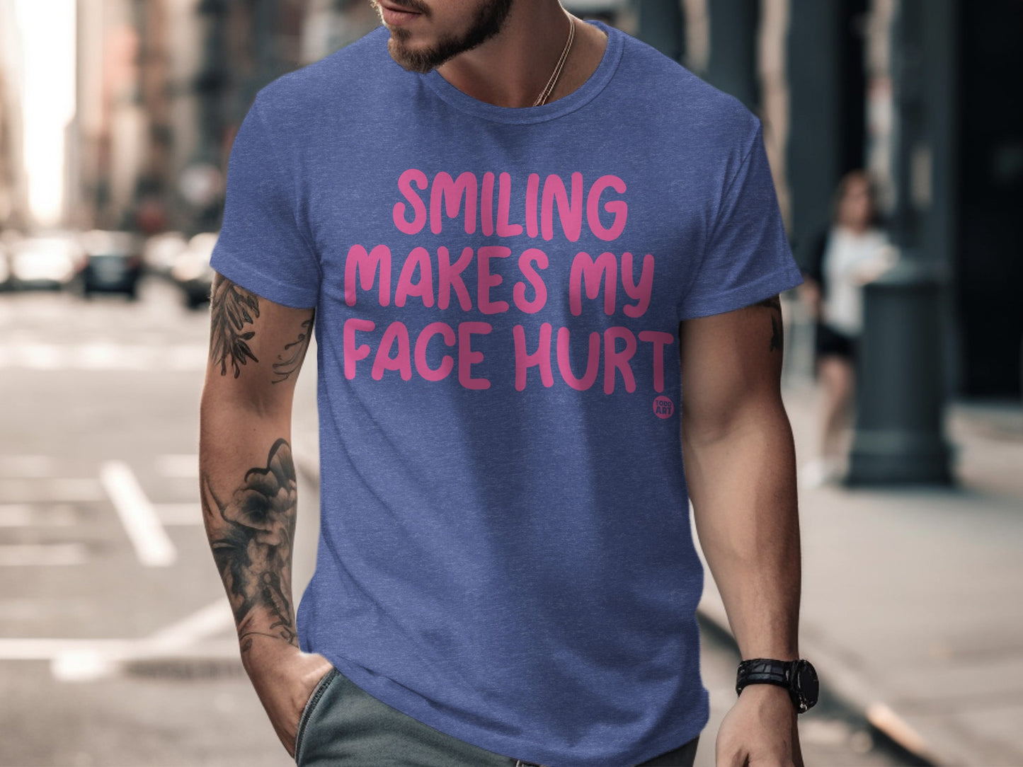 Smiling Makes My Face Hurt Graphic T-Shirt product type