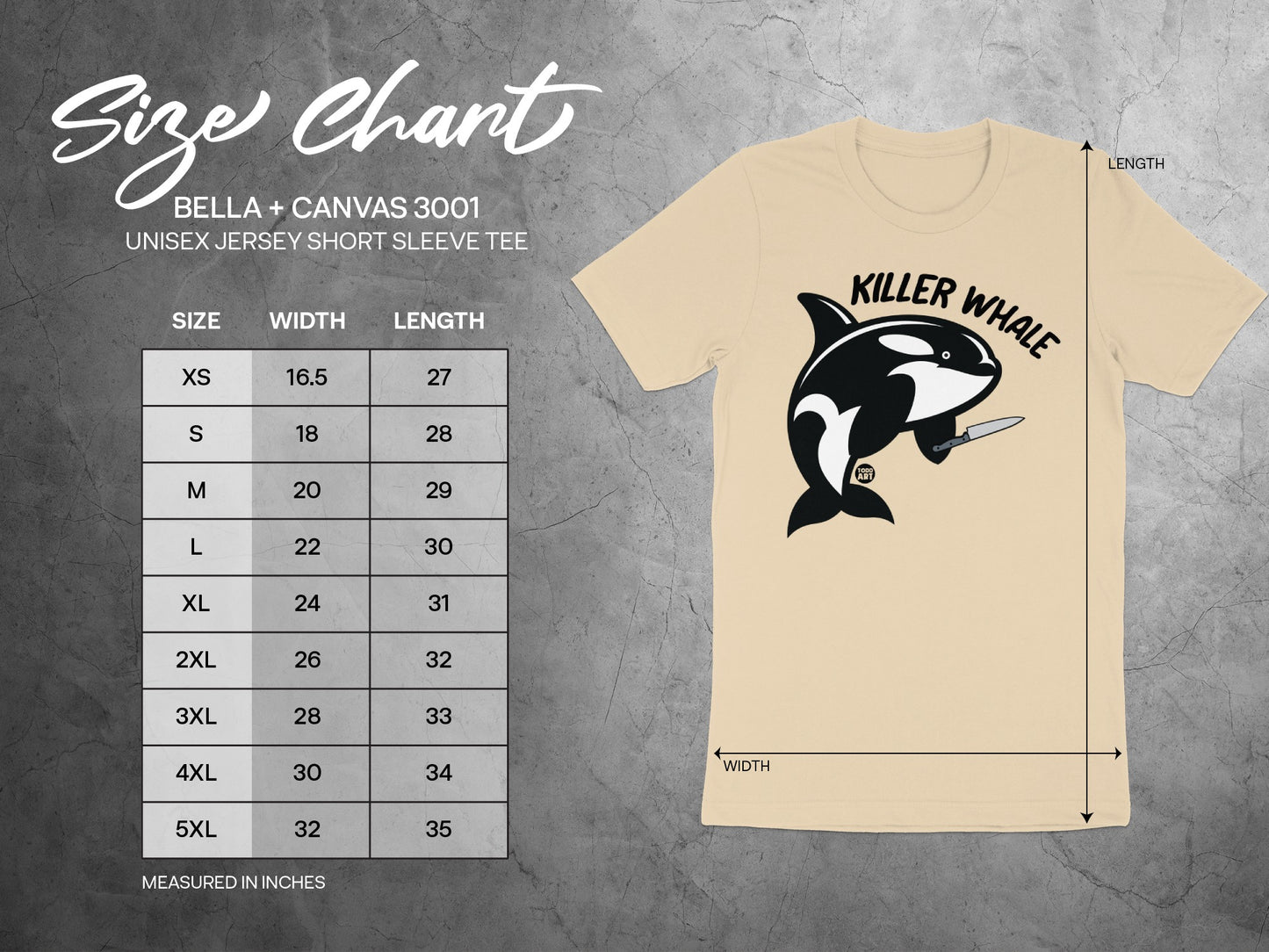 Killer Whale Graphic Design Unisex Jersey Short Sleeve Tee