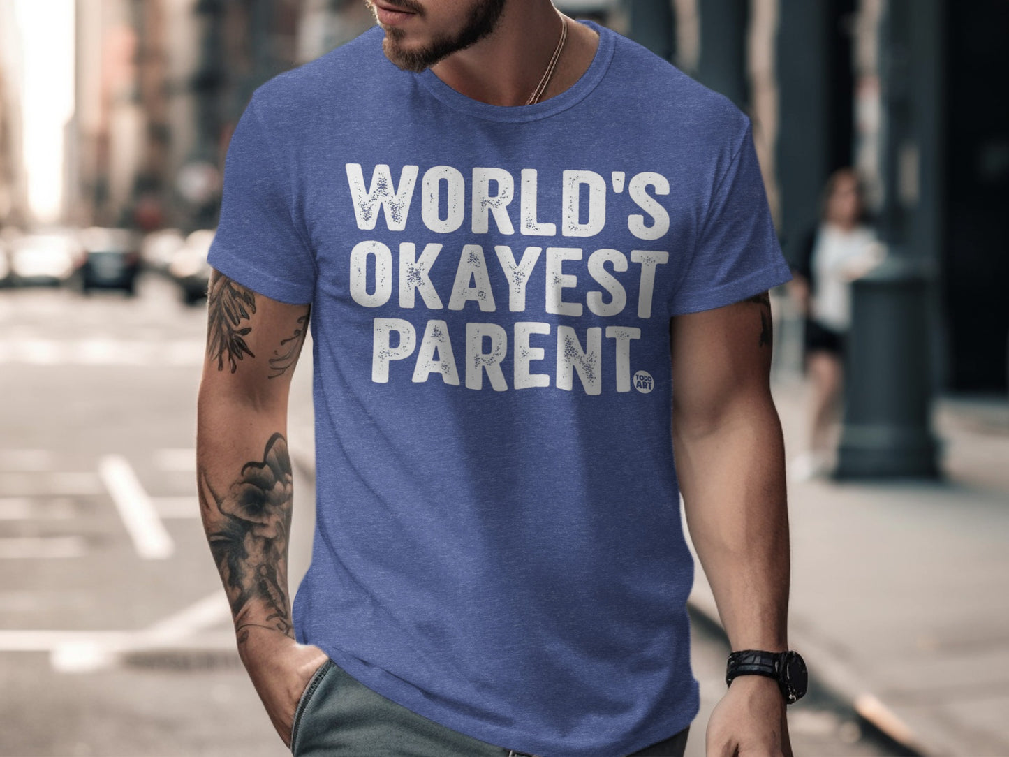 World's Okayest Parent Funny Graphic T-shirt product