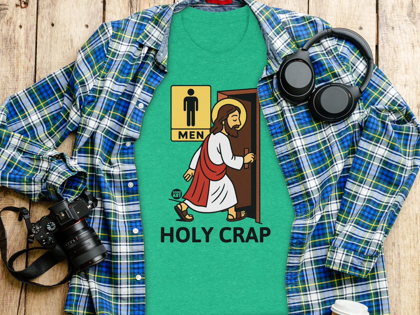 Funny Holy Crap Jesus T-Shirt Unique Novelty Apparel product type