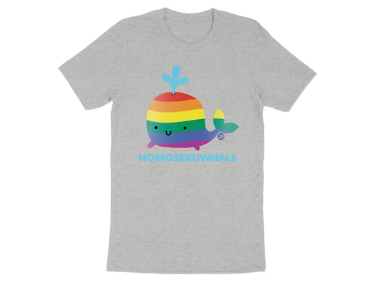 Rainbow Whale Homosexuwhale Graphic T-Shirt product type