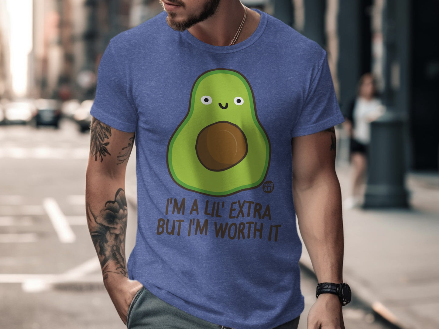 Funny Cute Avocado Graphic Tee I'm Worth It Shirt