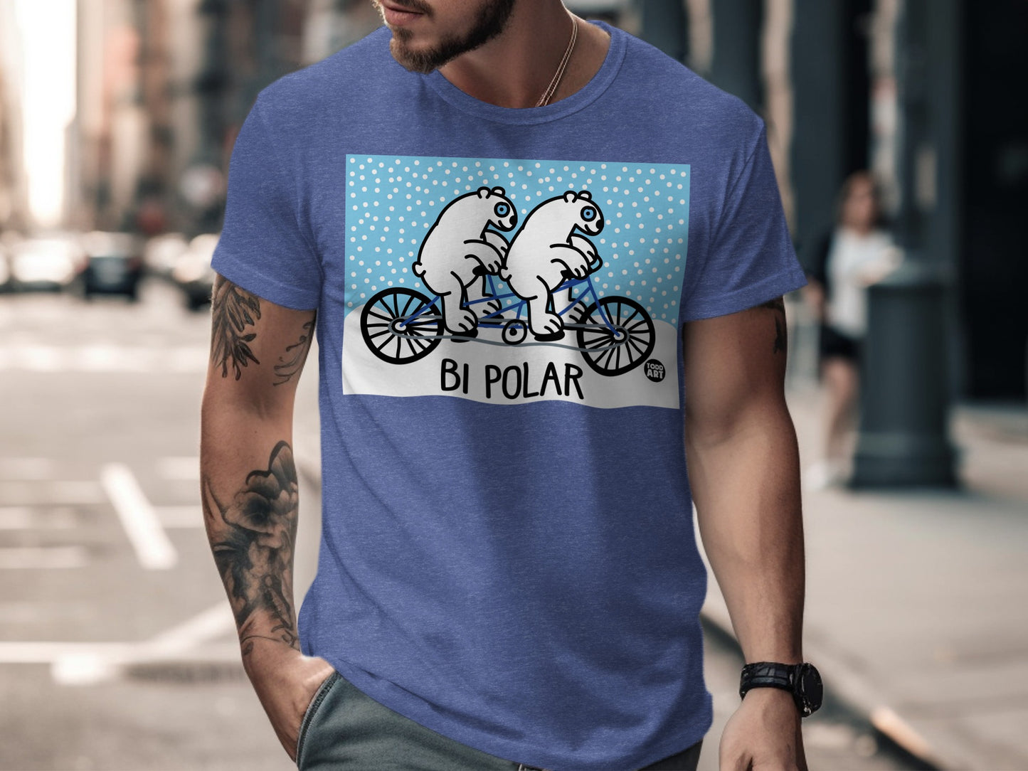 Bi Polar Bicycle Bears Graphic T-shirt product type