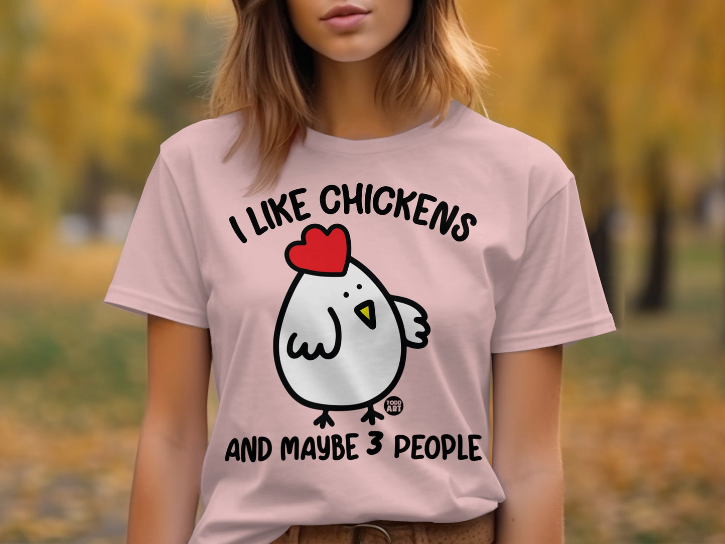 I Like Chickens And Maybe 3 People Funny Shirt product