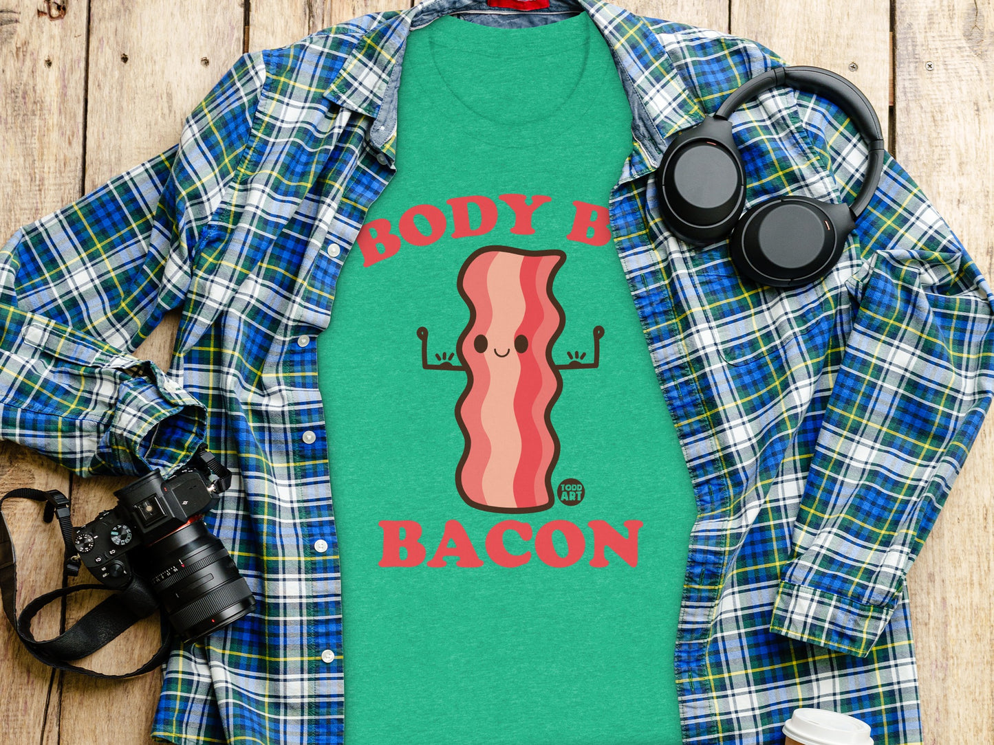 Body By Bacon Funny Fitness Novelty T-Shirt product