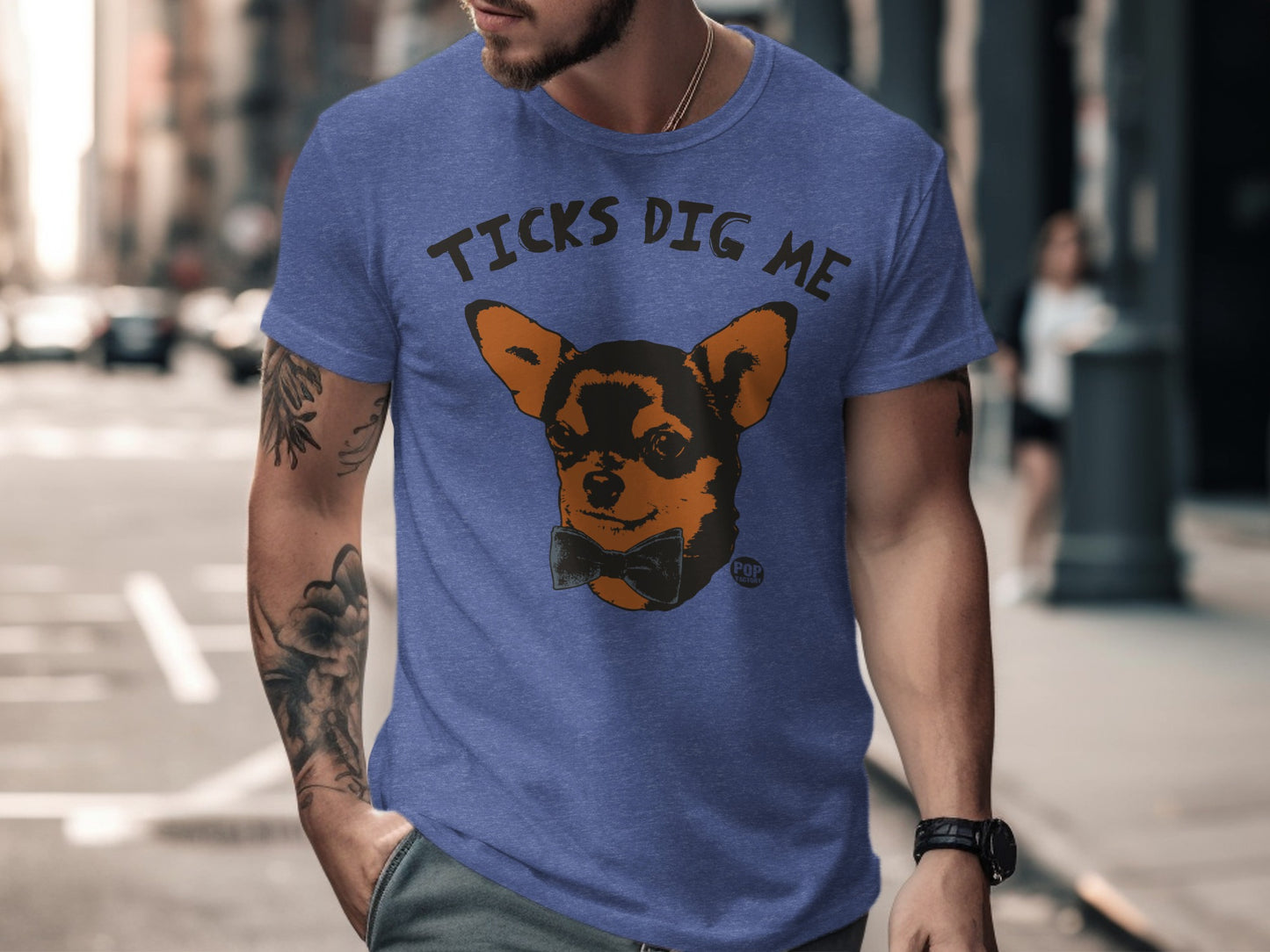 Ticks Dig Me Funny Chihuahua Illustration Shirt product