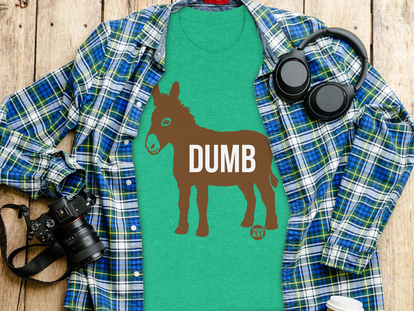Funny Donkey Dumb Graphic T-Shirt Perfect Casual product
