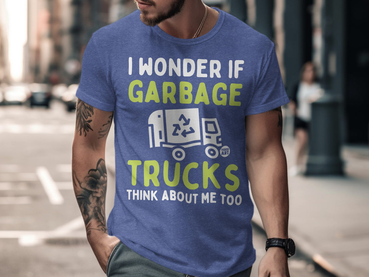 I Wonder If Garbage Trucks Think About Me Too T-Shirt product
