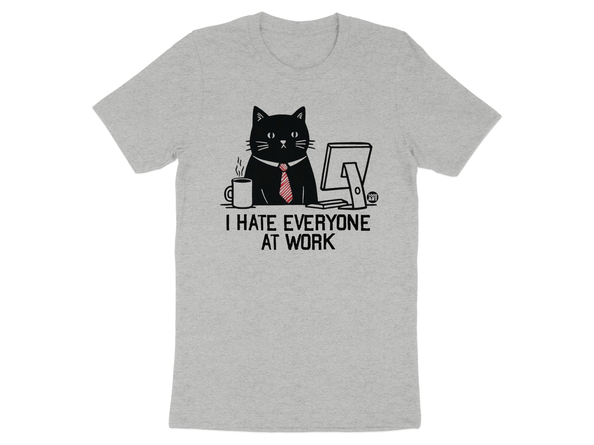 I Hate Everyone At Work Cat Office Humor Shirt product