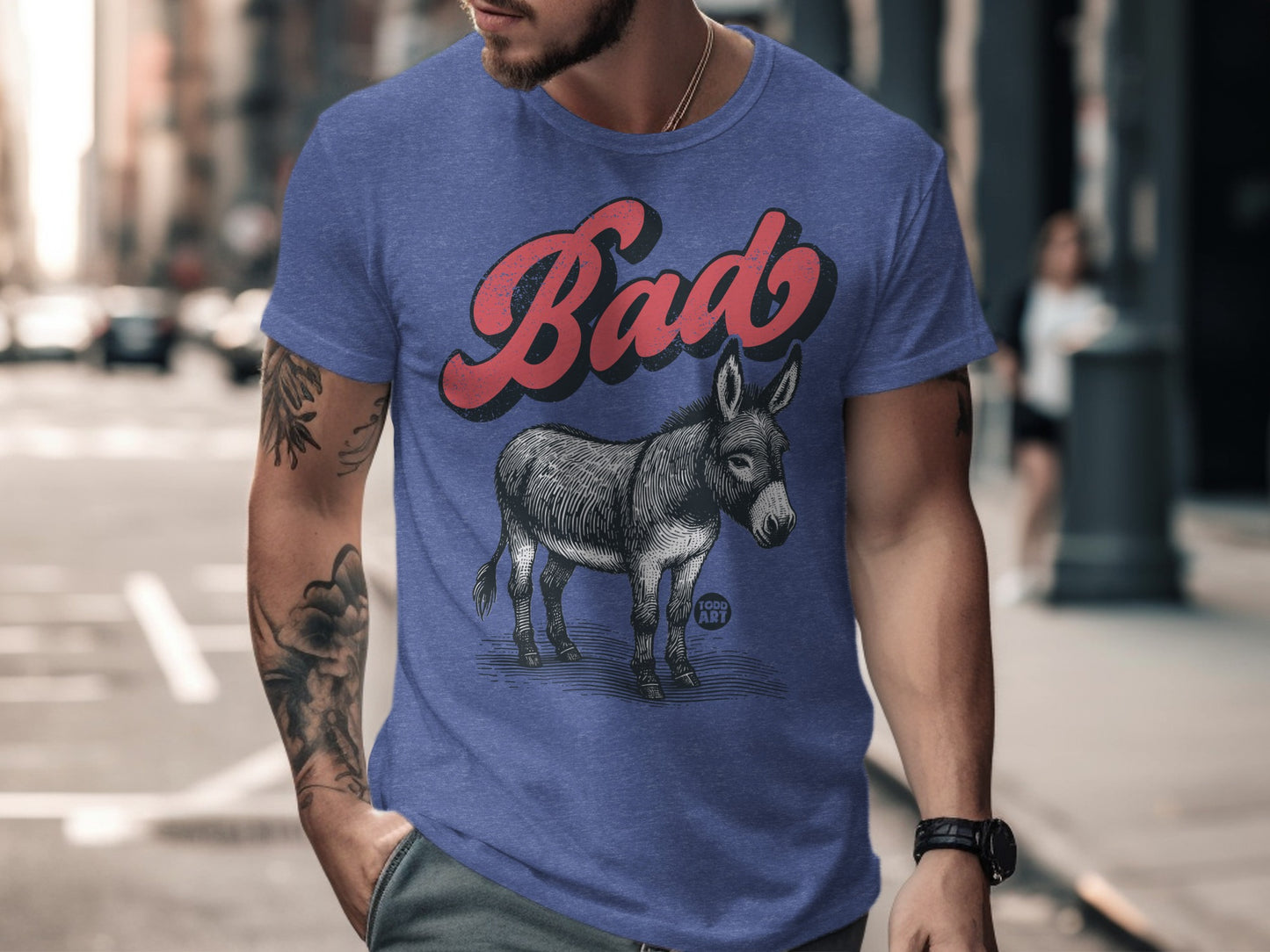 Graphic Tee Featuring Bad Donkey Design product type