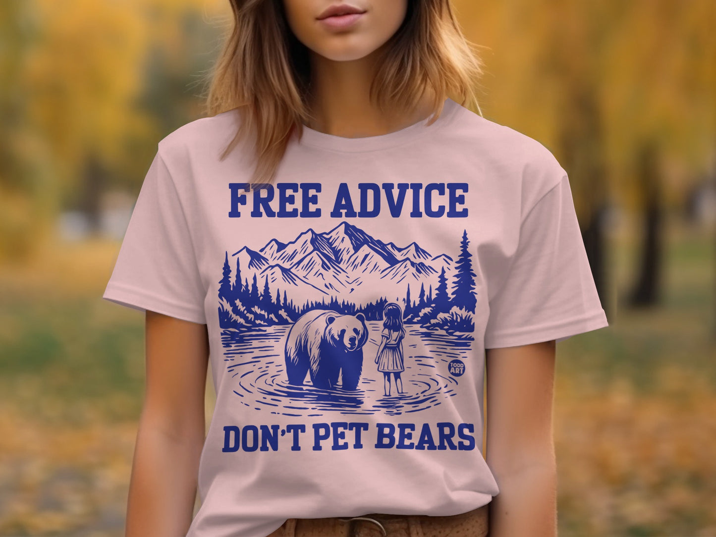 Free Advice Don't Pet Bears Graphic T-shirt product