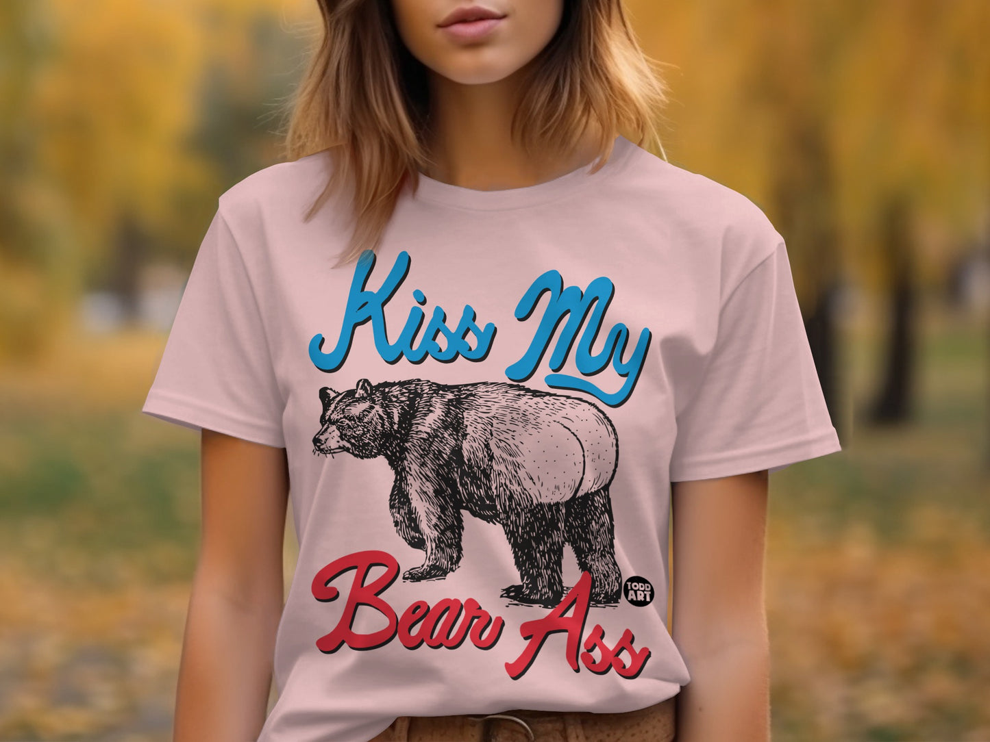 Kiss My Bear Ass Funny Graphic T-Shirt product