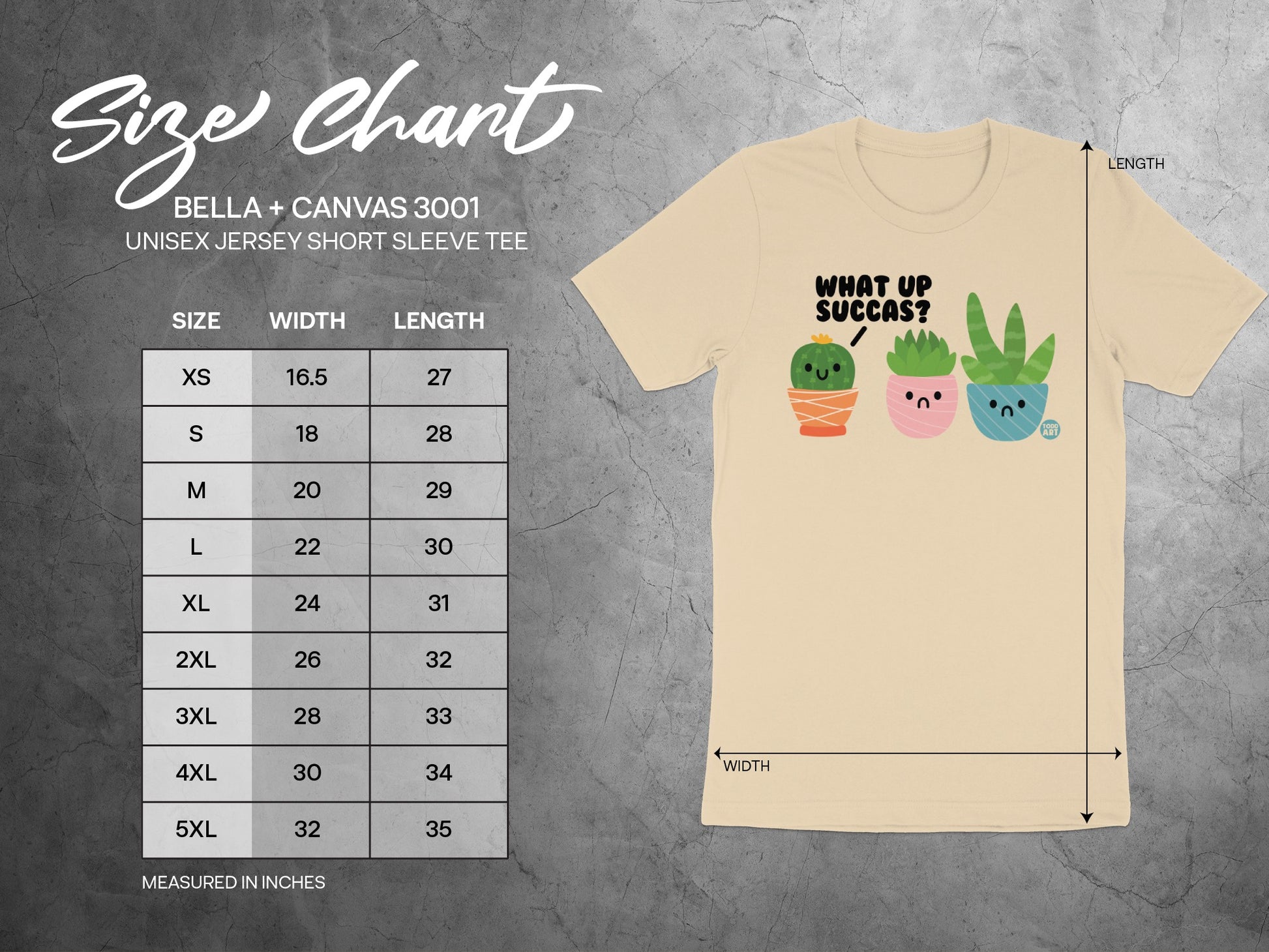 Succulent Cactus Graphic Unisex Short Sleeve Tee product