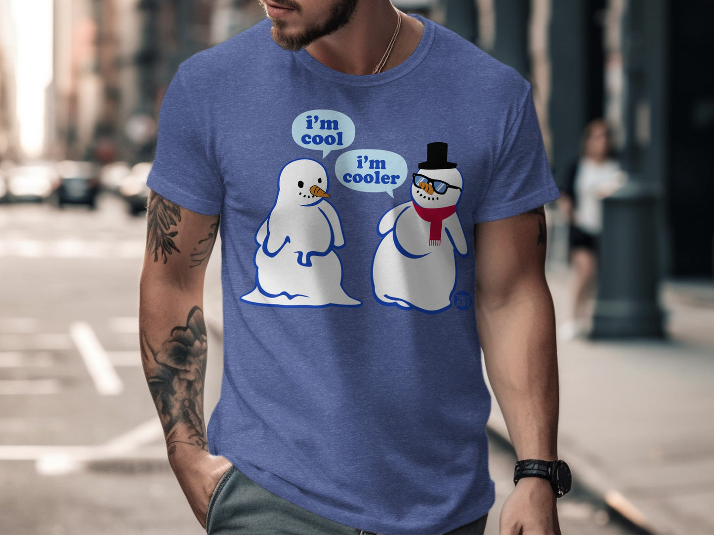 I'm Cool I'm Cooler Snowman Graphic T-Shirt product