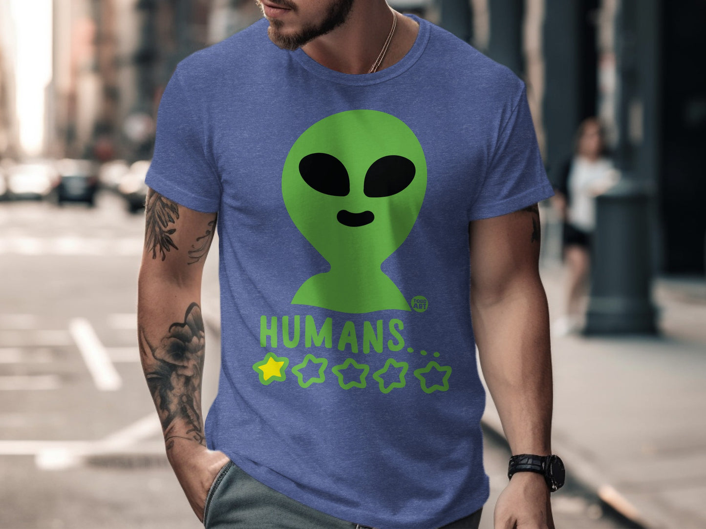 Humans Alien Graphic T-Shirt Casual Wear Product Type