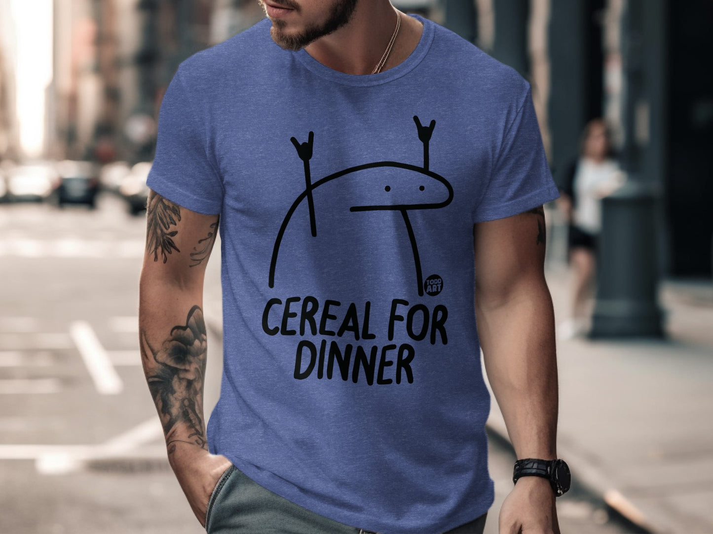Cereal For Dinner Graphic Men's Short Sleeve Shirt product
