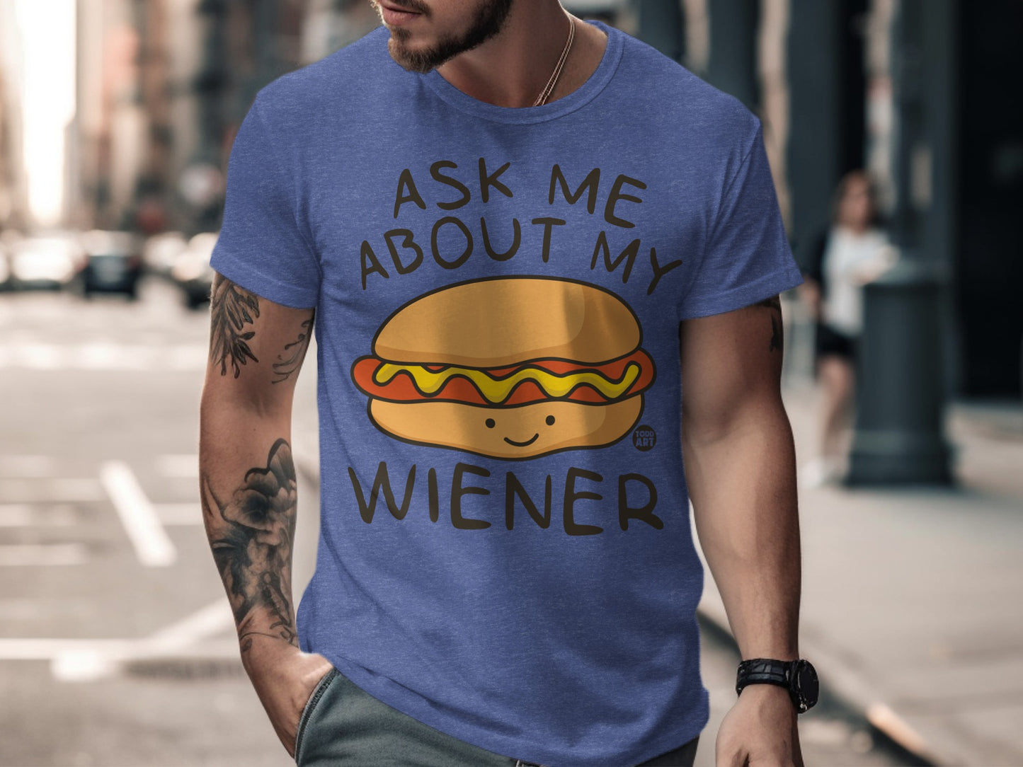 Ask Me About My Wiener Graphic T-Shirt product type