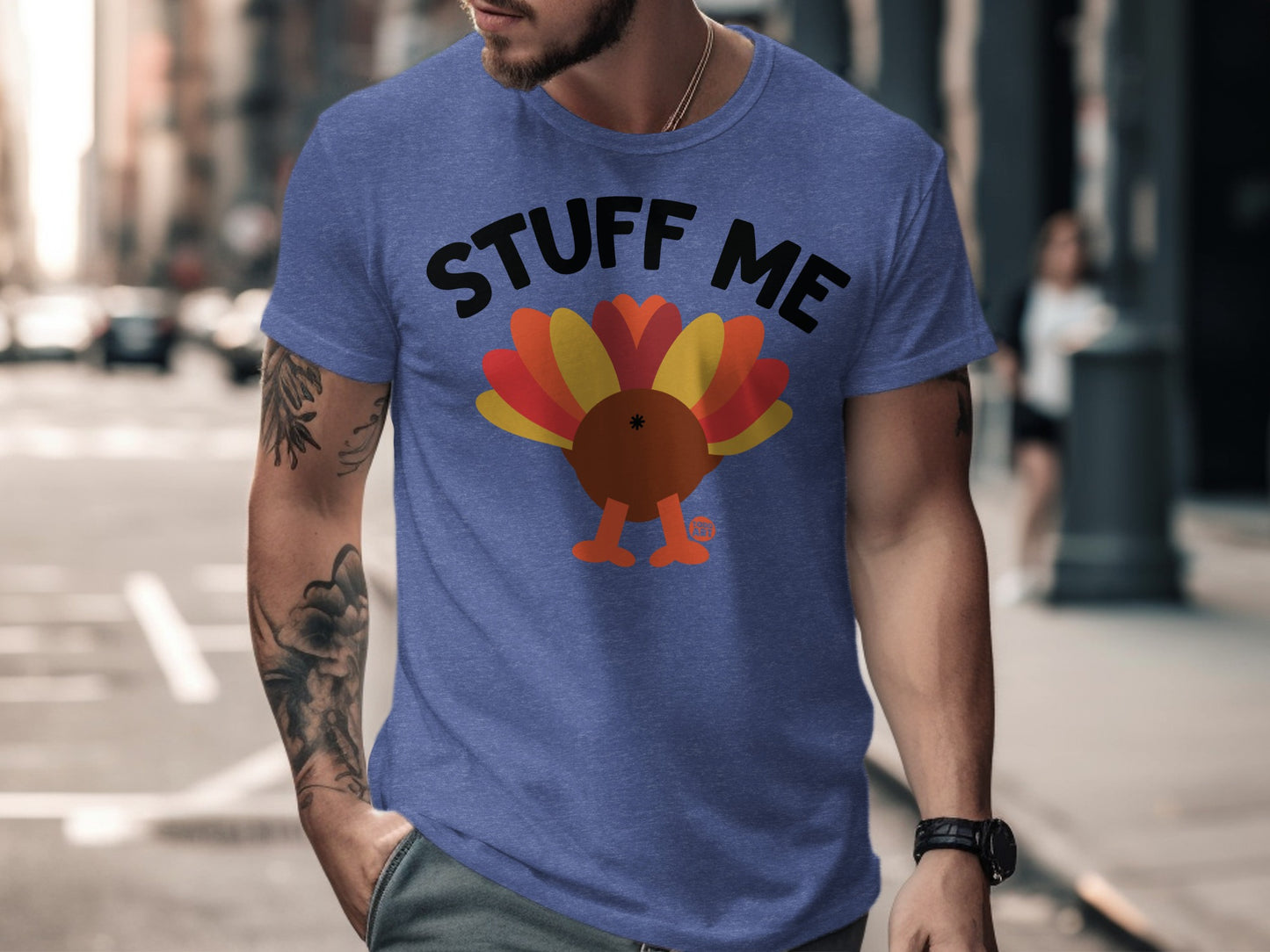 Funny Thanksgiving Turkey Stuff Me Graphic T-Shirt