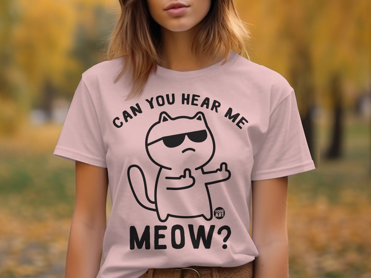 Can You Hear Me Meow Cat Graphic T-Shirt product