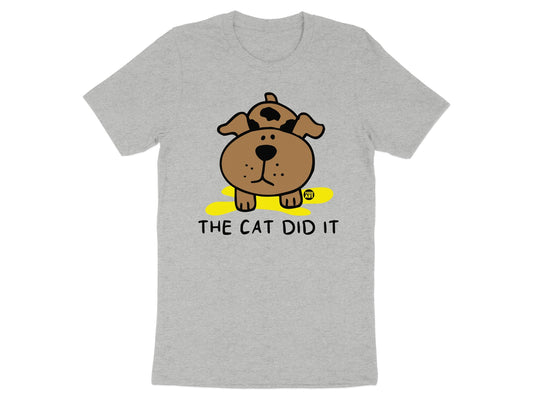 The Cat Did It Dog Illustration Grey T-shirt product