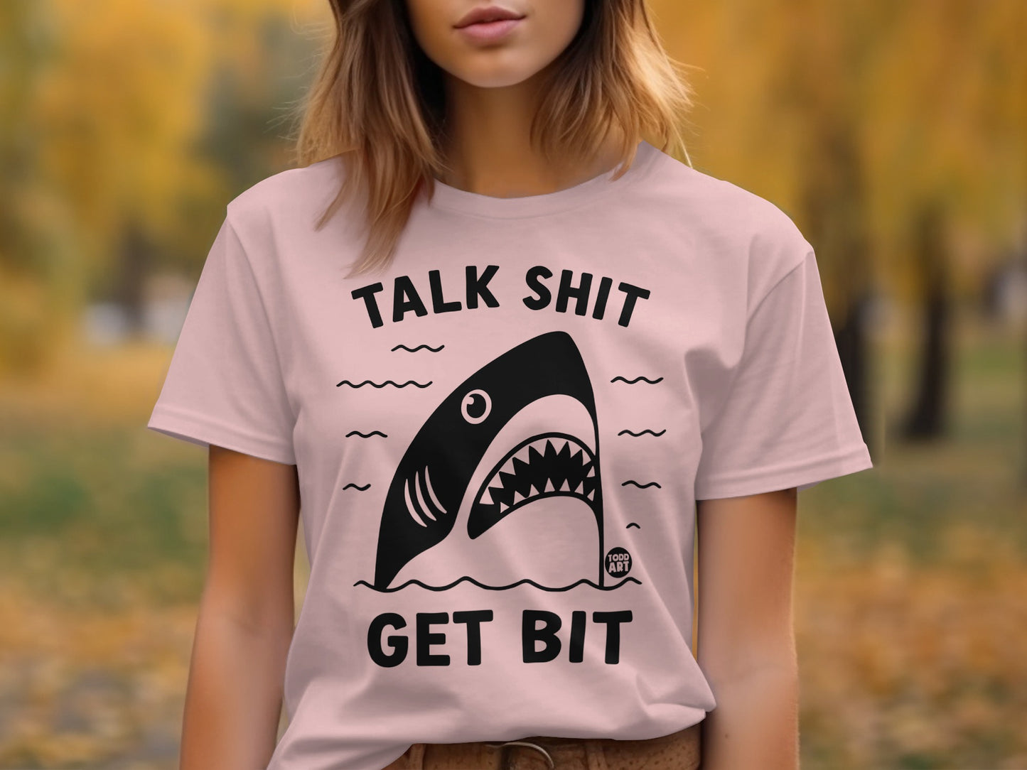 Talk Shit Get Bit Shark Graphic T-Shirt