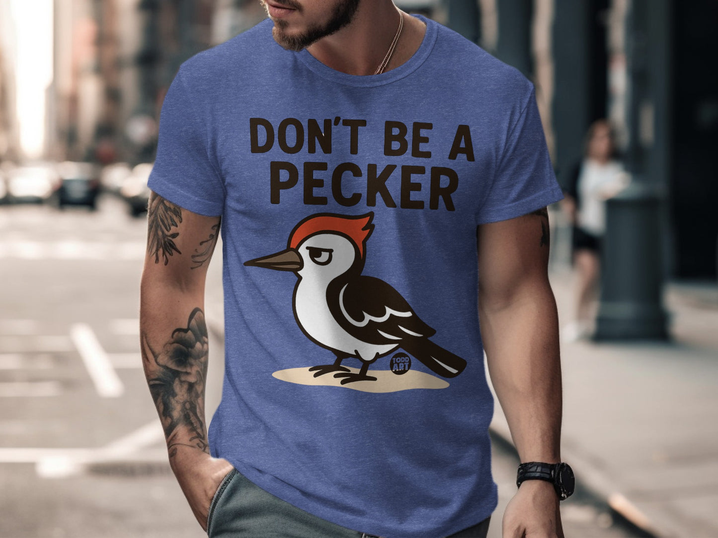 Don't Be A Pecker Funny Woodpecker T-Shirt product